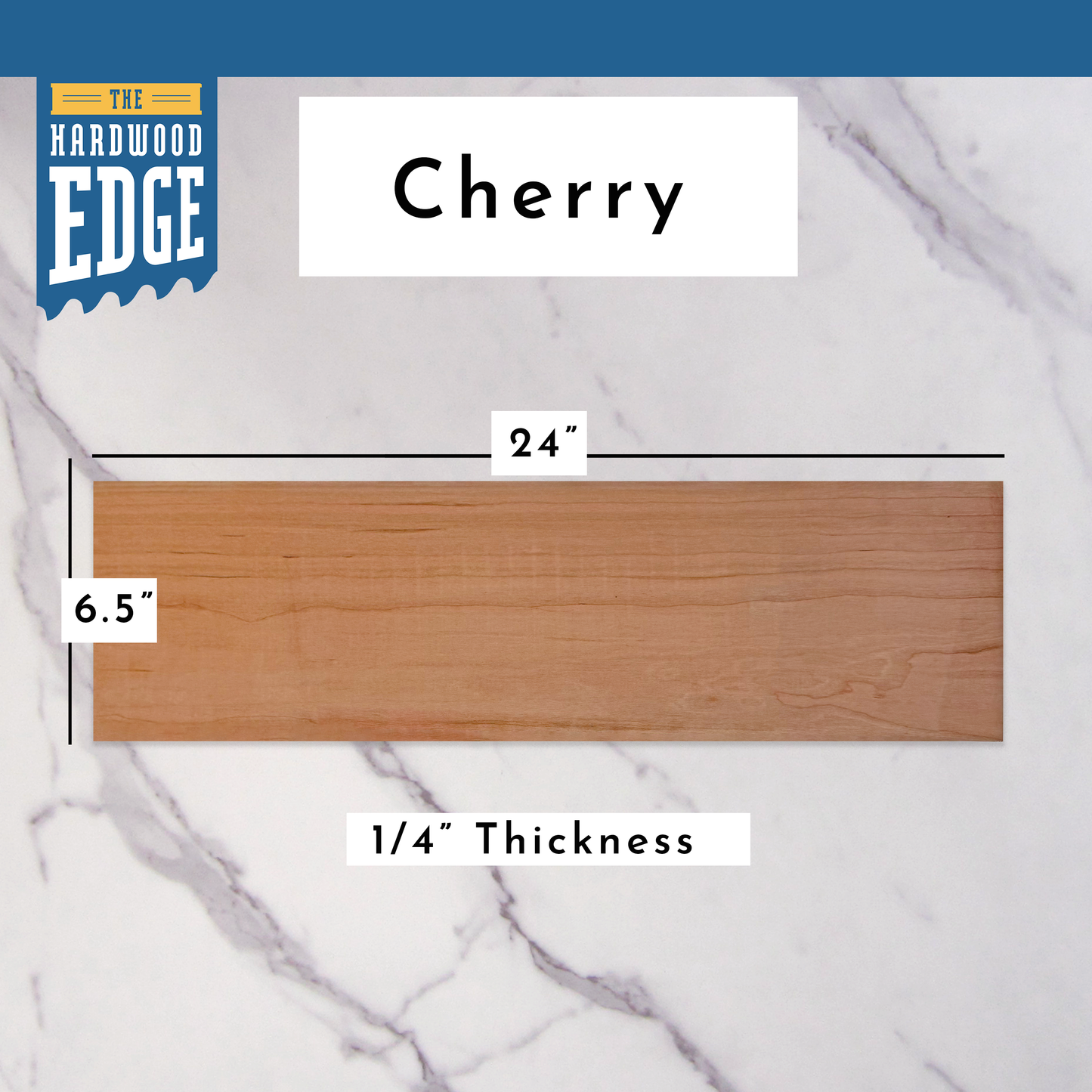 Cherry 6.5"x24" 2-Piece Pack 100% Solid Hardwood
