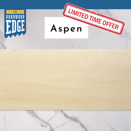 Aspen 0.312"x7.25"x20" 100% Solid Hardwood