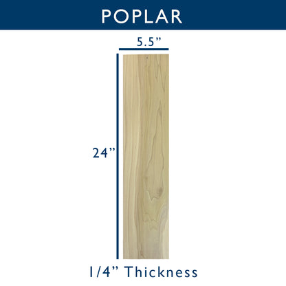 Poplar Solid Hardwood Hobby Boards 10-Piece Bundle