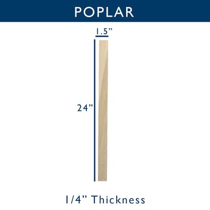 Poplar Solid Hardwood Hobby Boards 10-Piece Bundle