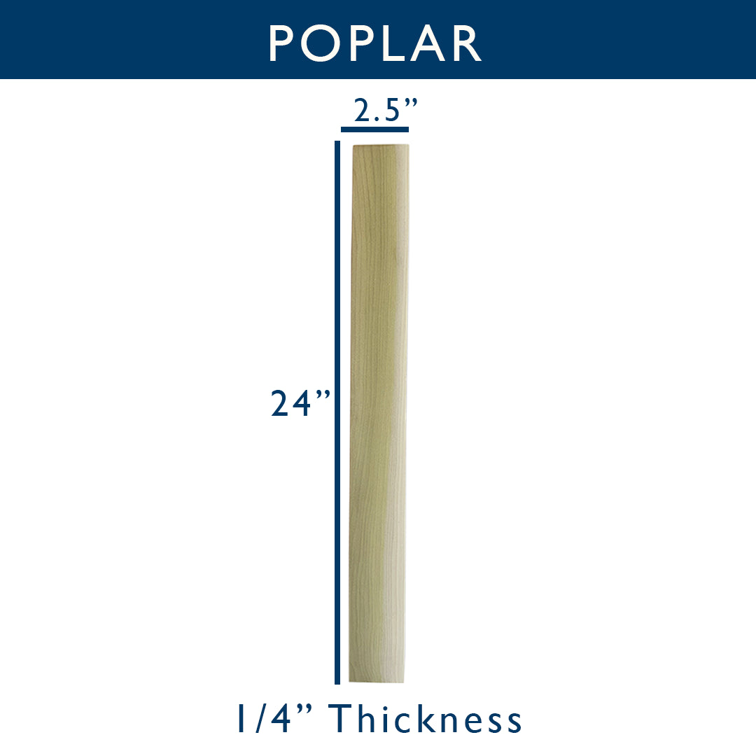 Poplar Solid Hardwood Hobby Boards 10-Piece Bundle