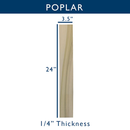 Poplar Solid Hardwood Hobby Boards 10-Piece Bundle