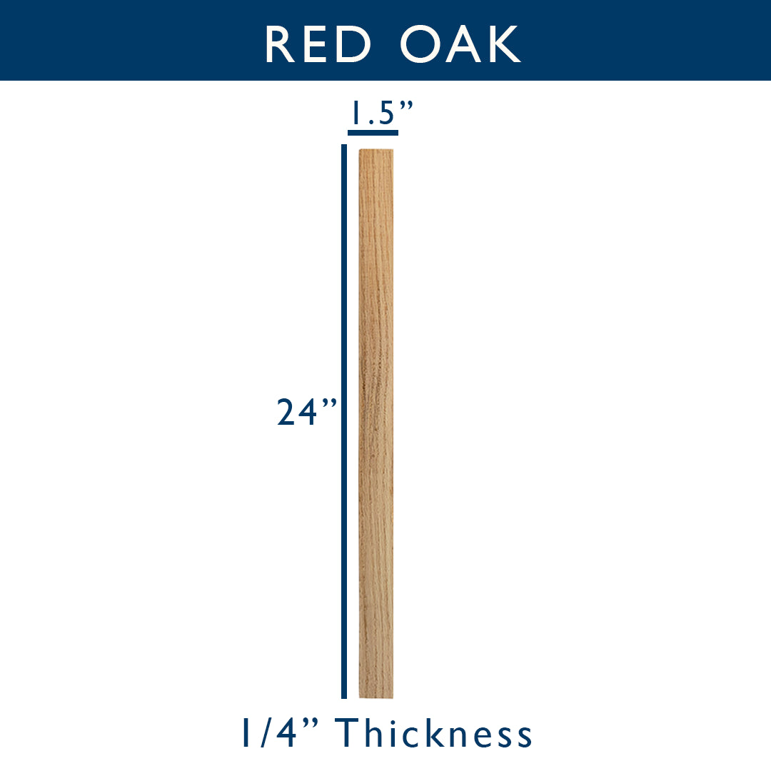 Red Oak Solid Hardwood Hobby Boards 10-Piece Bundle
