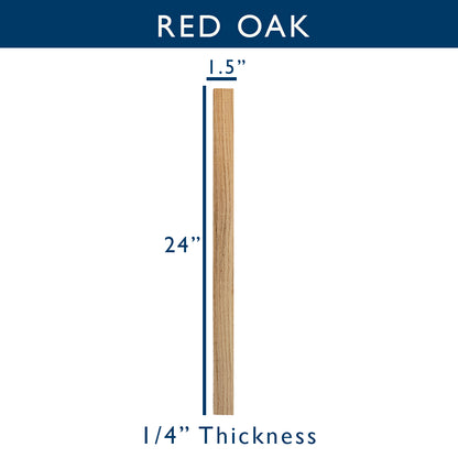 Red Oak Solid Hardwood Hobby Boards 10-Piece Bundle