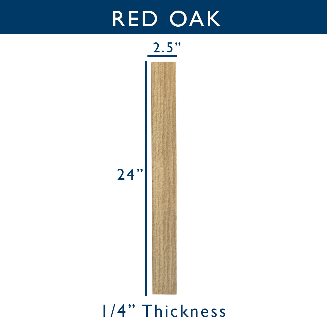 Red Oak Solid Hardwood Hobby Boards 10-Piece Bundle
