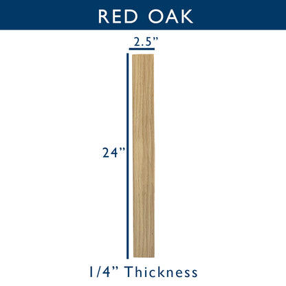 Red Oak Solid Hardwood Hobby Boards 10-Piece Bundle