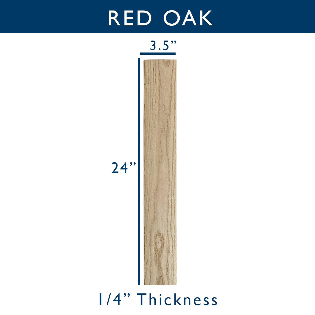 Red Oak Solid Hardwood Hobby Boards 10-Piece Bundle