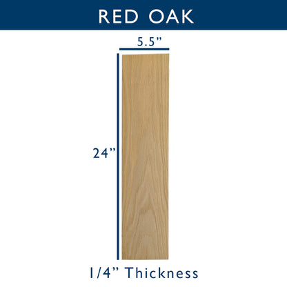 Red Oak Solid Hardwood Hobby Boards 10-Piece Bundle