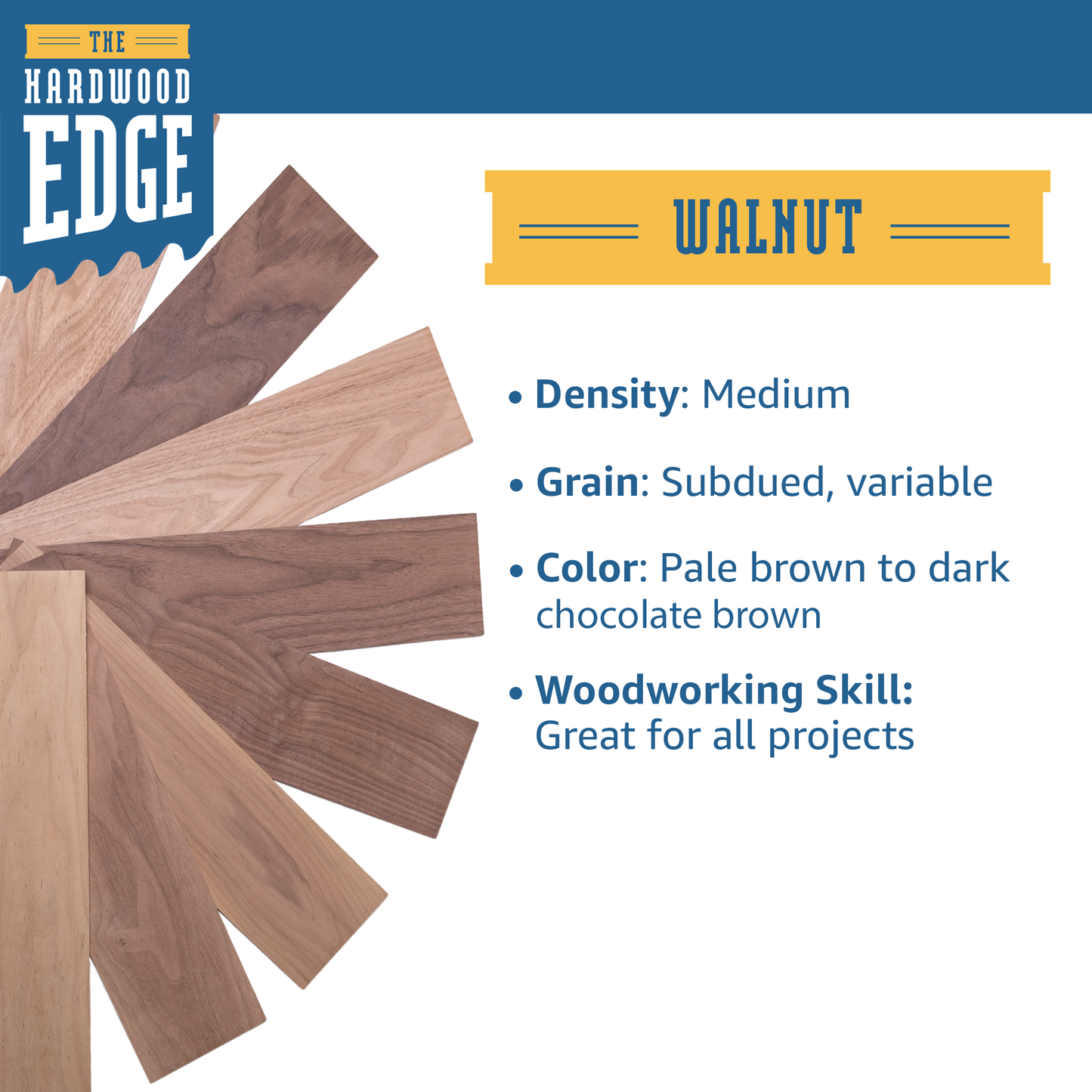 Seconds Walnut Thin-Sawn Craft Board - 10 Pieces