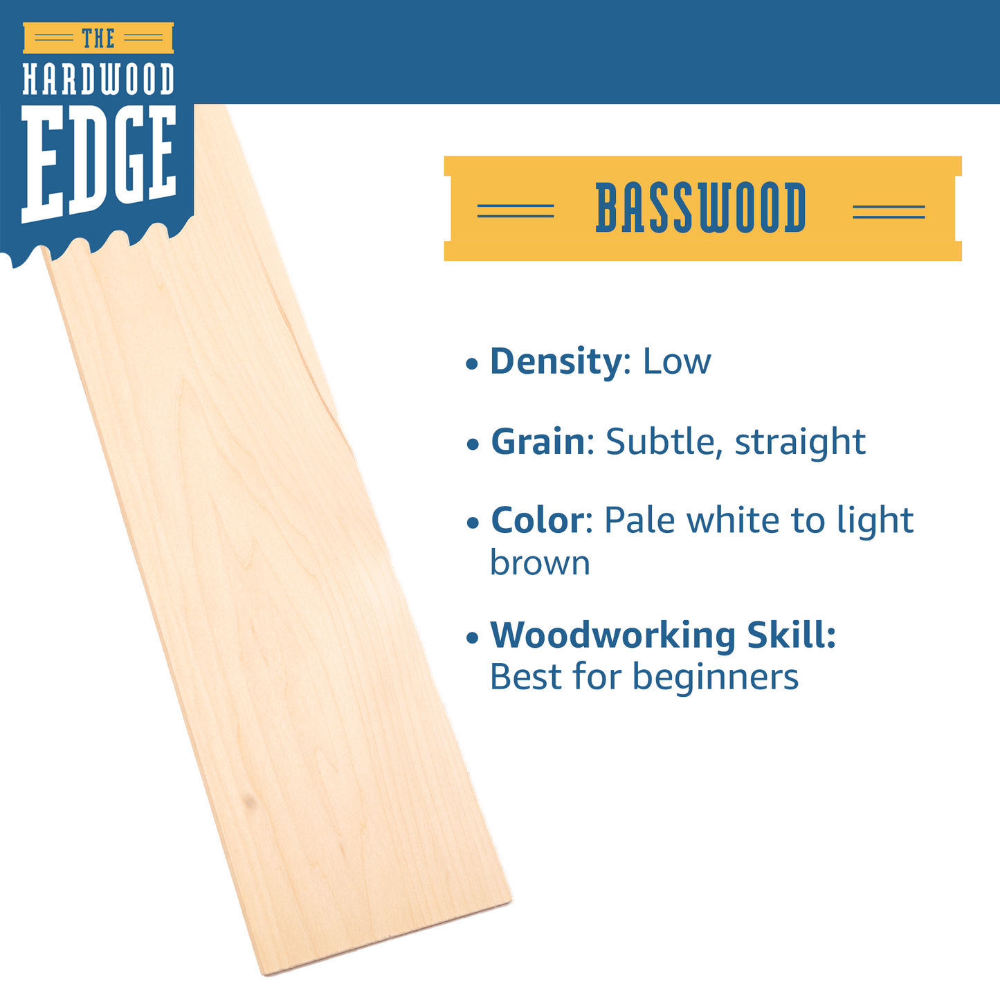 Seconds Basswood Thin-Sawn Craft Board - 10 Pieces