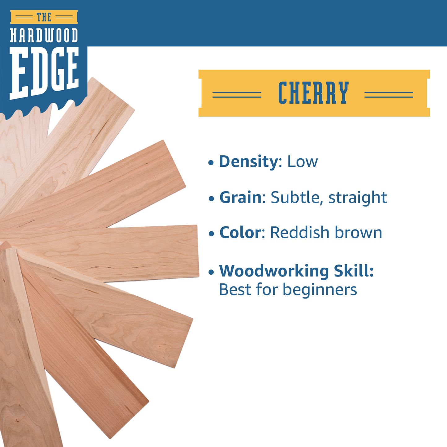 Seconds Cherry Thin-Sawn Craft Board - 10 Pieces
