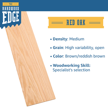 Seconds Red Oak Thin-Sawn Craft Board - 10 Pieces