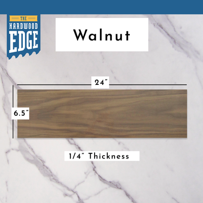 Walnut 6.5"x24" 2-Piece Pack 100% Solid Hardwood