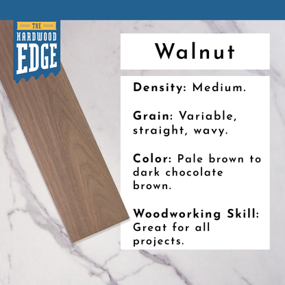 Walnut Hardwood Thin-Sawn Craft Board
